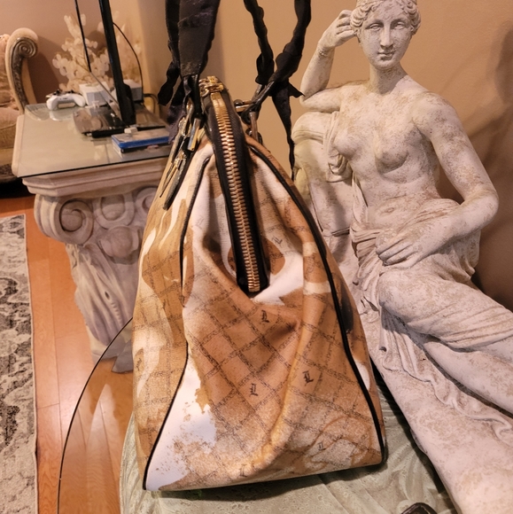 L.A.M.B. by Gwen Stefani Stencil Pattern Elmwood Bag and Wallet Set #375 - Picture 11 of 17
